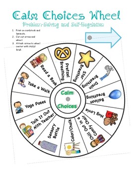 Preview of "Calming Choices Wheel" for Self-Regulation