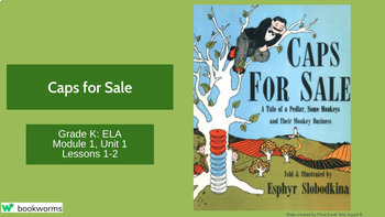 Preview of "Caps for Sale" Google Slides- Bookworms Supplement