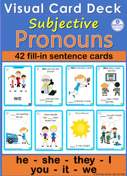 Preview of PRONOUNS 42 Cards with Visuals