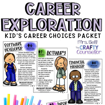 Preview of Career Exploration Worksheets & Activities Career Day Ideas & Top Jobs of 2024