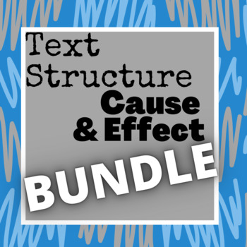 Preview of "Cause and Effect" Text Structure Bundle - Lesson, Notes, Reading, One Pager