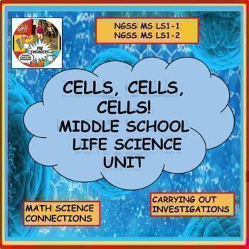 Preview of "Cells, Cells, Cells"! MS-LS1-1 and MS-LS1-2 An entire unit for middle school