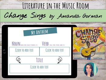Preview of "Change Sings" by Amanda Gorman Music Unit: Rhythm, Compose, Color, Read