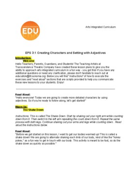 Preview of "Characters & Settings with Adjectives" Grades 1-3 | Read Aloud Lesson Plan