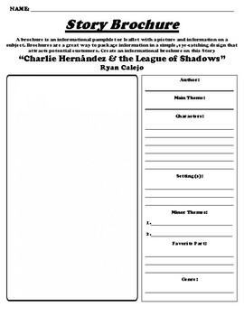 “Charlie Hernández & the League of Shadows” STORY BROCHURE by BAC Education