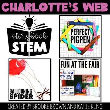 Preview of {Charlotte's Web} Storybook STEM Novel - Novel Study with STEM & ELA Activities