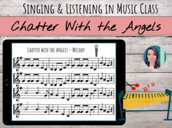 Preview of "Chatter with the Angels" Xylophone (Orff), Drum, & Voice Arrangement