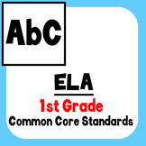 *Checklist* 1st Grade ELA - Common Core State Standards CCSS