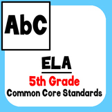 *Checklist* 5th Grade ELA - Common Core State Standards CCSS