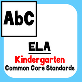 *Checklist* Kindergarten ELA - Common Core State Standards CCSS