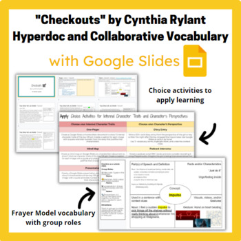 Preview of "Checkouts" by Cynthia Rylant Interactive Hyperdoc
