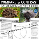 Compare and Contrast Animals Reading Comprehension Passages Set 1