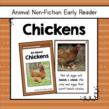 Preview of "Chicken" | Animal Nonfiction Early Reader Book and Comprehension | Chickens