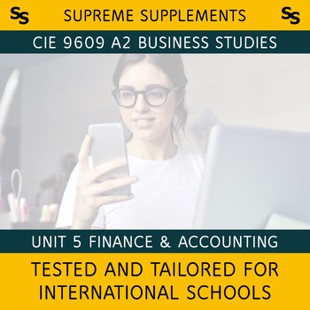 Preview of 9609 [2020] CIE A2 Level Business Unit 5 Finance Accounting [Bilingual Mandarin]