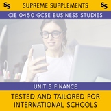 0450 [2020] CIE iGCSE Business Unit 5 Finance [Bilingual M