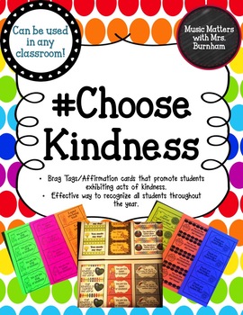 #Choose Kindness affirmation cards by Music Matters with Mrs Burnham