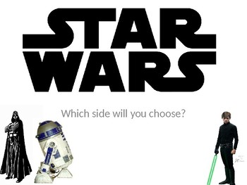 Preview of "Choose your side" Star Wars writing activity