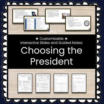 Preview of ★ Choosing the President ★ Unit w/Slides, Guided Notes, and Test