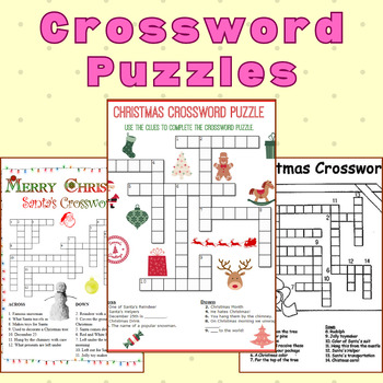 Preview of ✅Christmas Crossword Puzzles (x17 page)