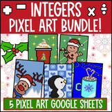 Integer Operations Digital Pixel Art BUNDLE Google Sheets