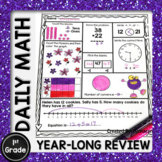 1st Grade Math Morning Work Spiral Review Worksheets Daily