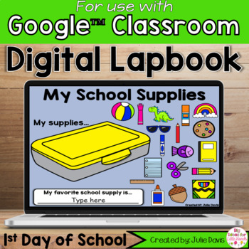 Preview of Back to School Digital Kindergarten Interactive Notebook Google Classroom