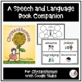 "Chrysanthemum" A Speech Therapy Book Companion (Distance 
