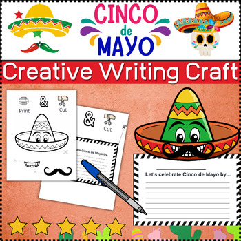 Preview of ⭐Cinco De Mayo⭐ Writing Craft - Writing Prompts - Sombrero Writing Craft ⭐
