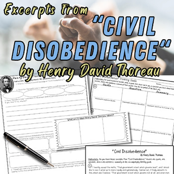 Preview of Civil Disobedience Excerpts by Henry David Thoreau: Close Reading & Analysis