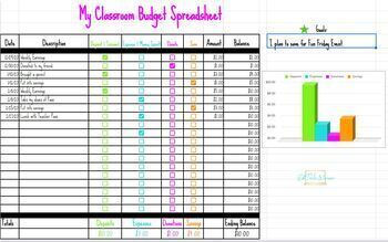 excel budget spreadsheet teaching resources teachers pay teachers