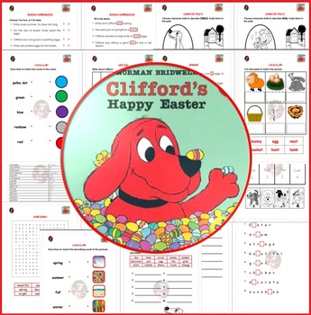 Preview of 『 Clifford's Happy Easter 』 18 pages worksheet/workbook