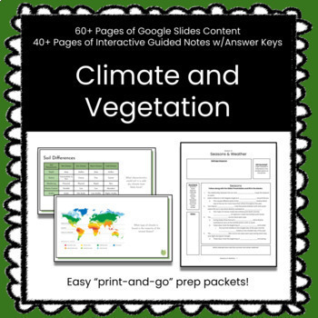 Preview of ★ Climate and Vegetation ★ Geography Slides and Guided Notes