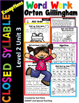 Preview of Closed Syllable Exceptions Orton Gillingham Phonics OLD IND ILD (RTI)
