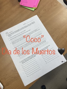Preview of "Coco" Movie Guide with Questions