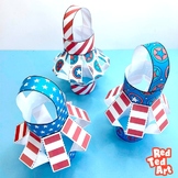 (Color) American Flag Lantern Craft for Memorial Day, Flag