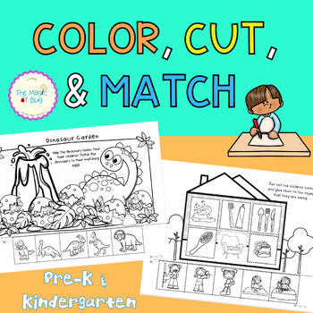 Preview of  Color, Cut, & Match- Cutting, Visual Perception,  Occupational Therapy