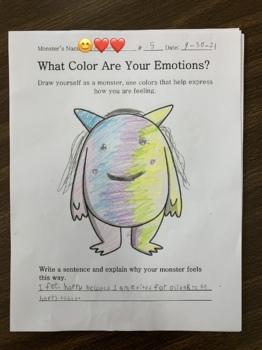Preview of "Color Monster" SEL Activity