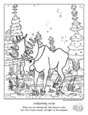 "Color Your Emotions" Melancholy Moose Coloring Book Page 