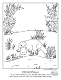 "Color Your Emotions" Pessimistic Platypus Coloring Page for SEL
