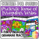 Irregular Preterite Verbs Worksheets | Spanish verb colori