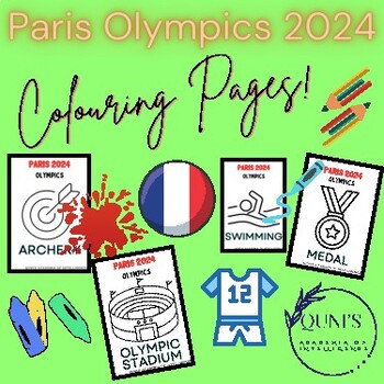 Preview of "Coloring Paris 2024: Ignite the Olympic Spirit with Epic Coloring Pages!"