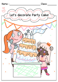 Preview of [Coloring page] Party Cake : drawing,coloring