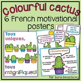 {Colourful Cactus French motivational posters!} 6 printable posters