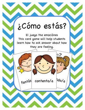 Preview of ¿Cómo estás? Card Game