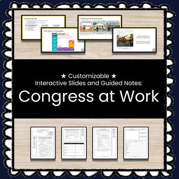 Preview of ★ Congress at Work ★ Unit w/Slides, Guided Notes, and Test