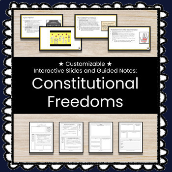Preview of ★ Constitutional Freedoms ★ Unit w/Slides & Guided Notes