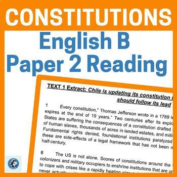 Preview of "Constitutions" IB DP English B HL Paper 2 Preparation for Reading Comprehension