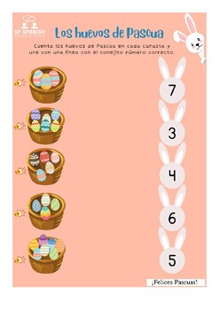 Preview of ¡Contemos Huevos! - Numbers and Counting Worksheet