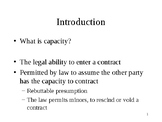 "Contractual Capacity" Contract Element - Presentation / Lesson