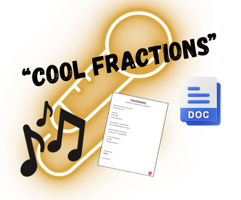 Preview of "Cool Fractions" Song Lyrics